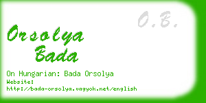 orsolya bada business card